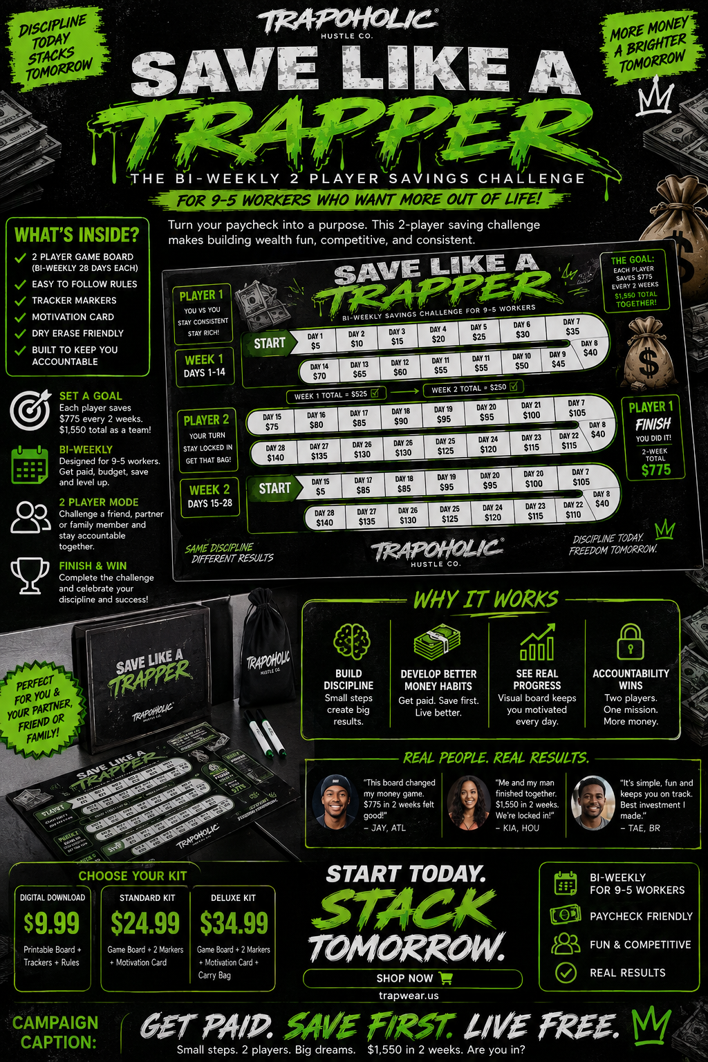 SAVE LIKE A TRAPPER — Digital Savings Challenge 💰