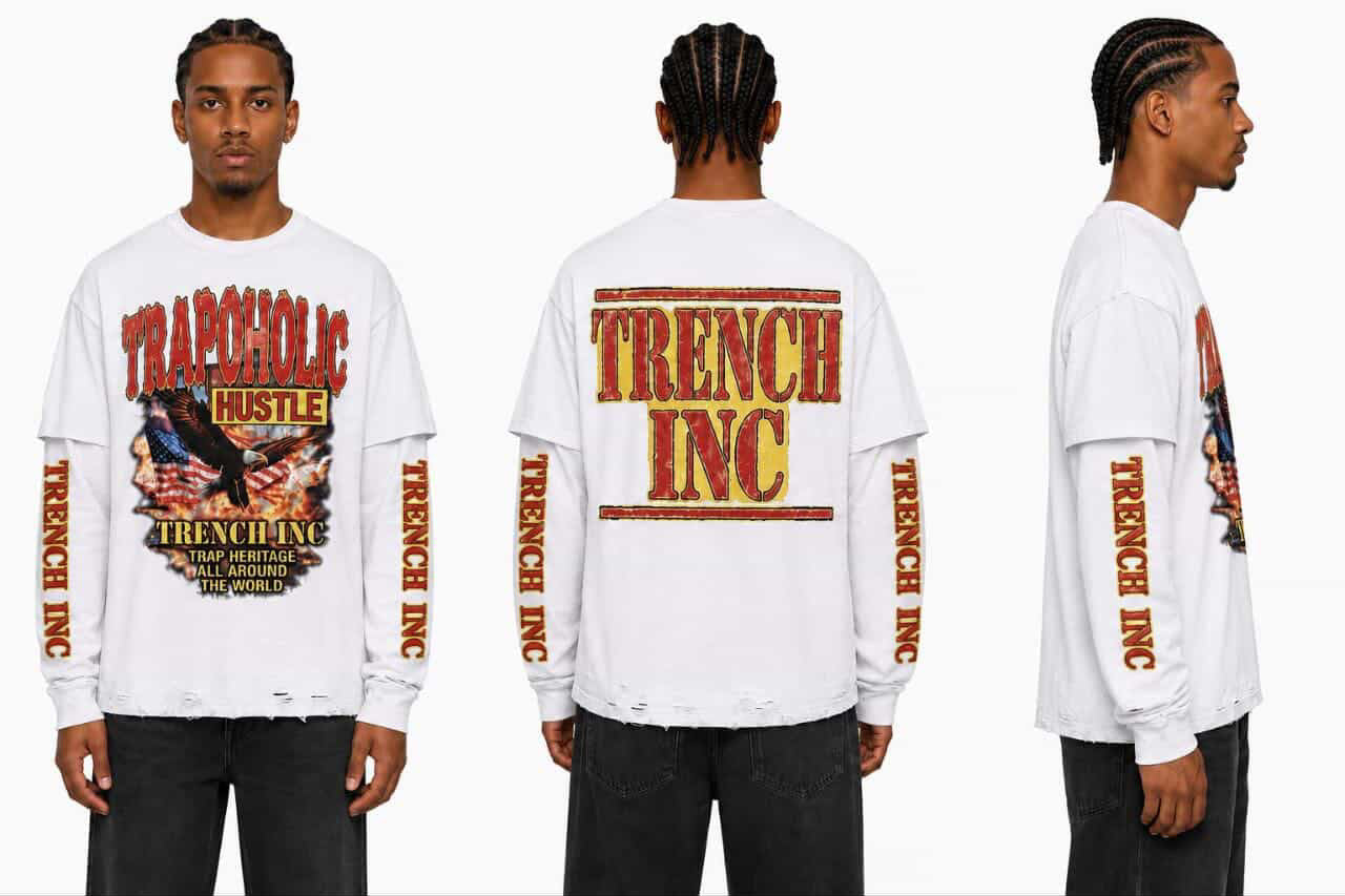 Long sleeve “retro “vintage TRAPOHOLIC shirt