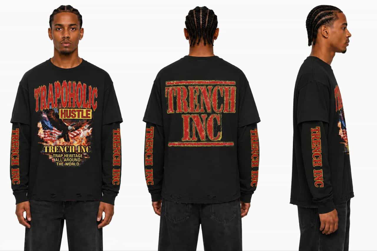 Long sleeve “retro “vintage TRAPOHOLIC shirt