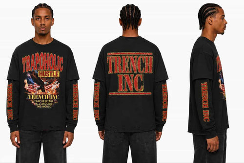 Long sleeve “retro “vintage TRAPOHOLIC shirt