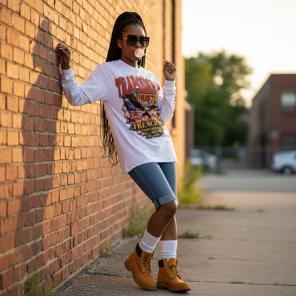 Long sleeve “retro “vintage TRAPOHOLIC shirt