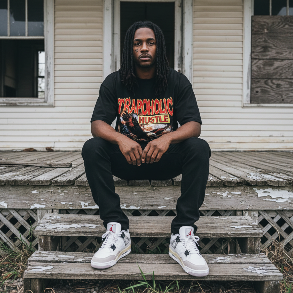 Exclusive “ RETRO VINTAGE TRAPOHOLIC “ short sleeve shirt